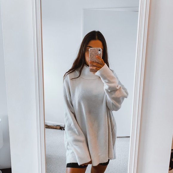 Free People Sweaters - Free People Oversized Wool Turtleneck Sweater